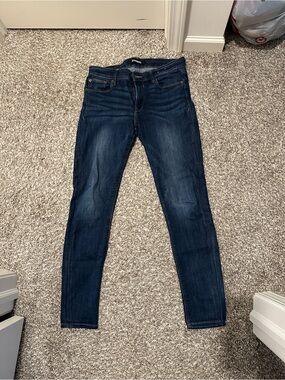 Express Mid Rise Stretch Legging Jeans Dark Wash Skinny Size 8R